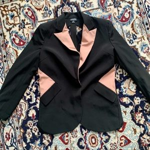 Nasty Gal black and pink cut out blazer